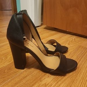 Black Ankle Strap Heels